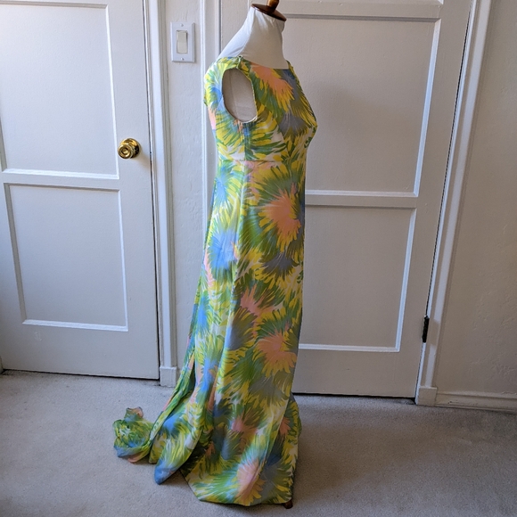 The House Of Bianchi Vintage Multicolor Floral Long Sleeve Dress - Picture 4 of 8